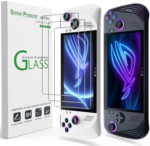 clear tempered glass screen protector for ASUS ROG Ally by amFilm