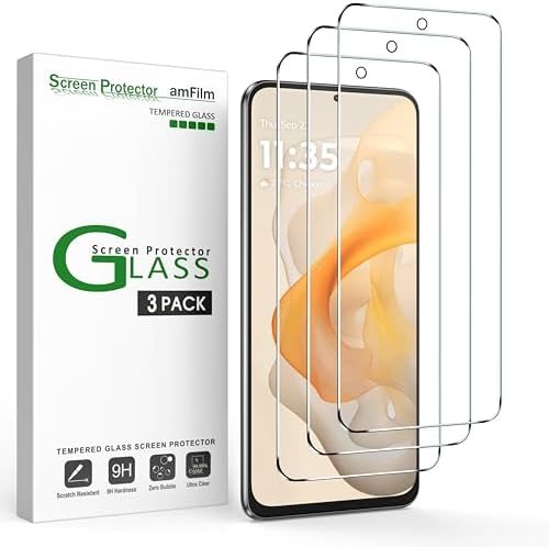 clear tempered glass screen protector for Motorola Moto G Stylus 5G by amFilm